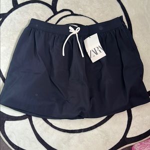 Zara Black athletic skirt with Drawstring